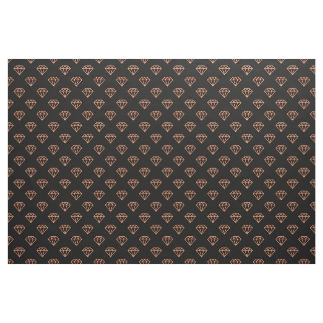 Tela Diamante - Peach on Black (Yarda)
