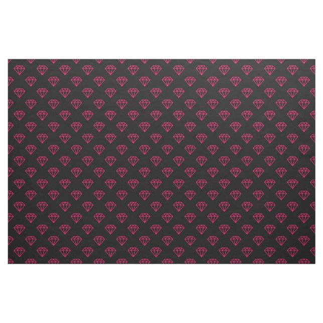 Tela Diamante - rojo neón sobre negro (Yarda)