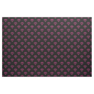 Tela Diamante - Rosa Fucsia sobre Negro