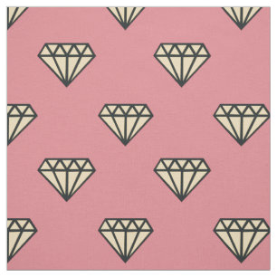 Tela Diamante: rosa, gris y crema