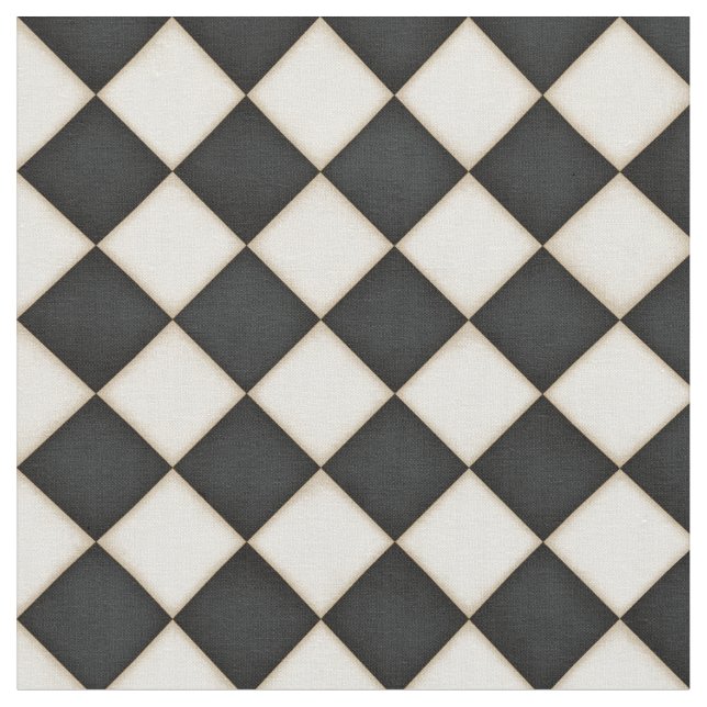 Tela Diamantes blancos negros y antiguos (pequeña escal (De cerca)