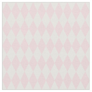 Tela Diamantes de Arlequín Blancos y Rosa Claro