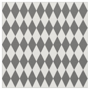 Tela Diamantes de Arlequín de Gris Blanco y Oscuro