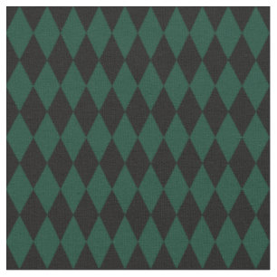 Tela Diamantes de Arlequín negros y verde oscuro