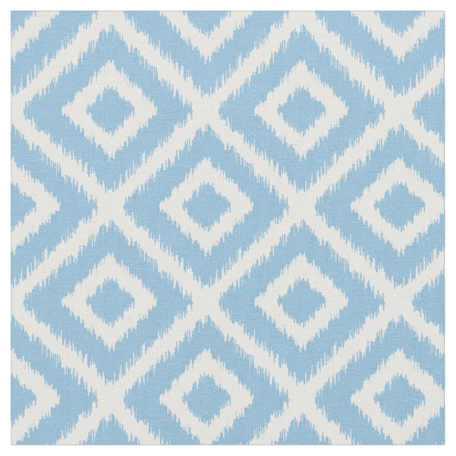 Tela Diamantes de Ikat azul cielo (De cerca)