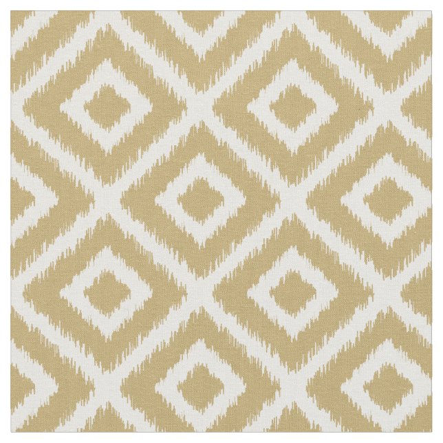 Tela Diamantes de ikat de oro (De cerca)