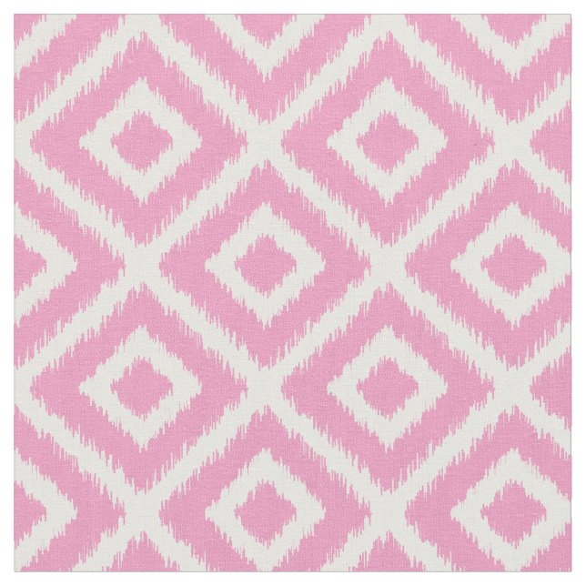 Tela Diamantes de Ikat rosa (De cerca)