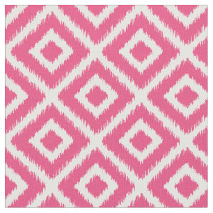 Tela Diamantes de Ikat rosados calientes