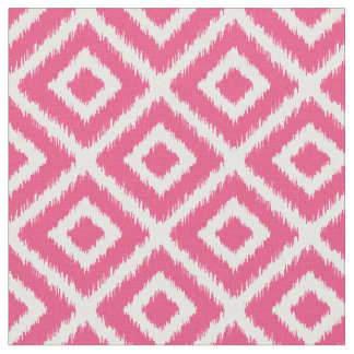 Tela Diamantes de Ikat rosados calientes