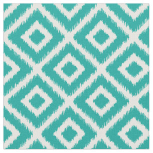 Tela Diamantes de Ikat verde azulados