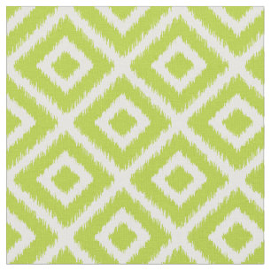 Tela Diamantes de Ikat verde de Apple