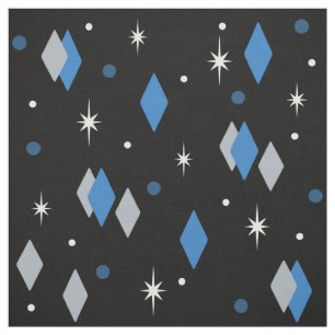 Tela Diamantes de la edad espacial Gris negro azul