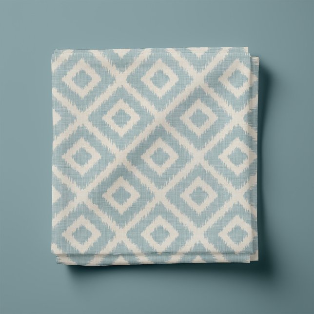 Tela Diamantes de línea rústica beige y ikat azul (Subido por el creador)