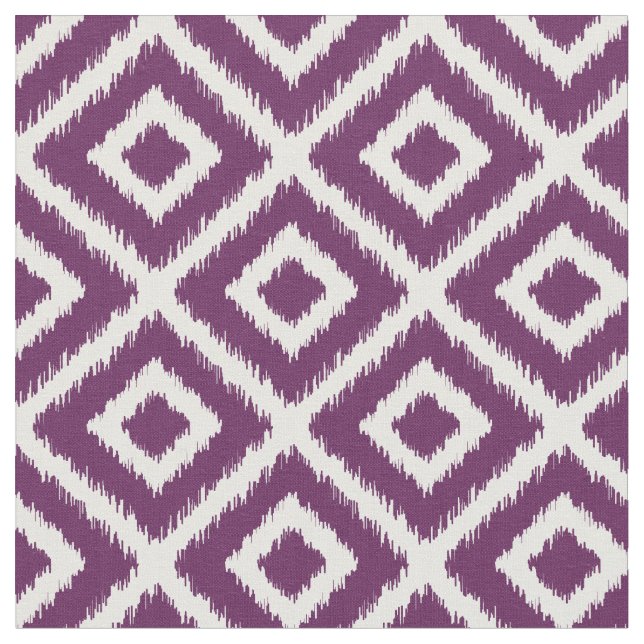 Tela Diamantes de Plum Purple Ikat (De cerca)