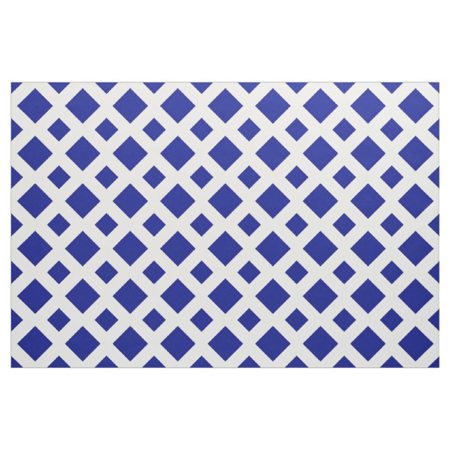 Tela Diamantes geométricos de los azules marinos en la ("Cuarto gordo" (fat quarter))