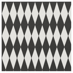 Tela Diamantes grandes blancos y negros del Harlequin