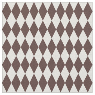 Tela Diamantes Harlequin Marfil y Marrón