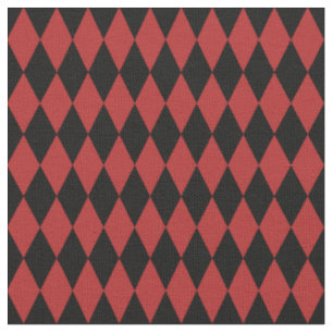 Tela Diamantes Harlequin Negro y Rojo