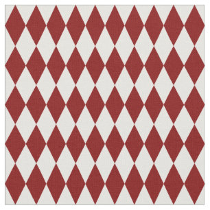 Tela Diamantes Harlequin Rojo Blanco y Oscuro