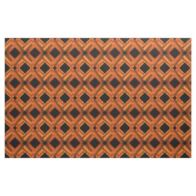Tela diamantes negros de barnboard marrón (Yarda)