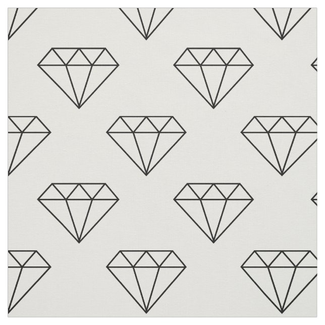 Tela Diamantes Negros Y Blancos (Retal)