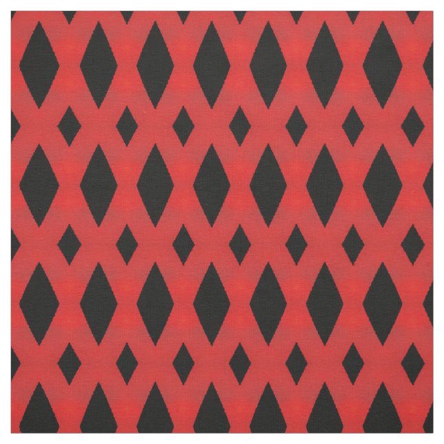 Tela Diamantes negros y rojos (Retal)