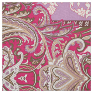 Tela Diamond Zigzag Textil   Lavender Paisley Print