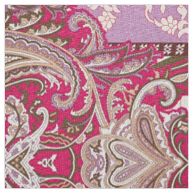 Tela Diamond Zigzag Textil | Lavender Paisley Print (Retal)