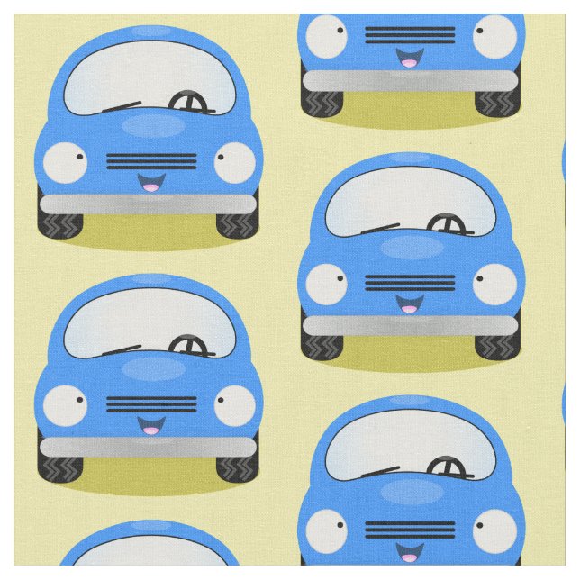 Tela Dibujo animado de coche lindo (De cerca)