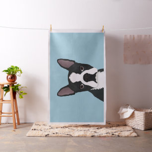 Tela dibujo animado del terrier de Boston