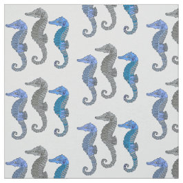 Tela Dibujo de caballitos de mar
