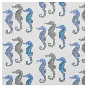 Tela Dibujo de caballitos de mar