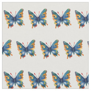 Tela Dibujo de mariposa colorida