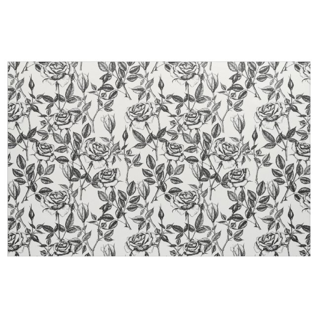 Tela dibujo de rosas ("Cuarto gordo" (fat quarter))