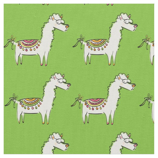 Tela Dibujos animados de llamas lindos (De cerca)