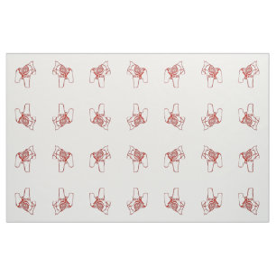 Tela Dibujos de caballos Red Dala