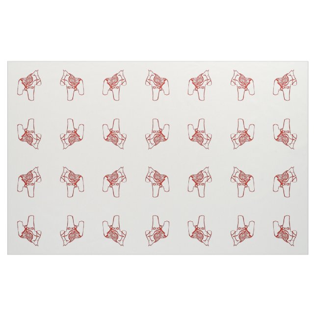 Tela Dibujos de caballos Red Dala ("Cuarto gordo" (fat quarter))