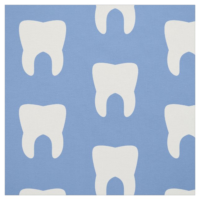 Tela Dientes blancos en un fondo azul (Retal)