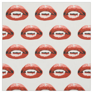 Tela Dientes de Vampiro Labios Rojos Boca
