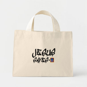 Tela Diminuto Aldi "Jesús salva" el bolso de aleta