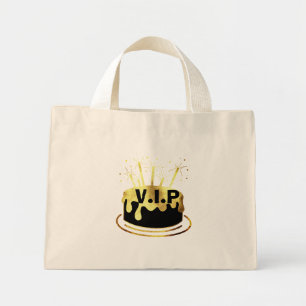 Tela Diminuto Bolso de Favor de Fiesta de Cumpleaños VIP Moderno