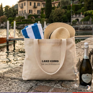 Tela Diminuto Bolso De Lona Personalizado Lago Como The Smith Fi