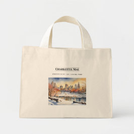 Tela Diminuto Bolso de mano con escena de nieve personalizada en