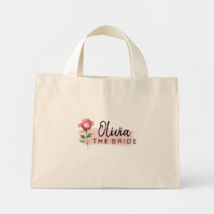 Tela Diminuto Bolso de mano rosa rosa viaje alegre – para novias