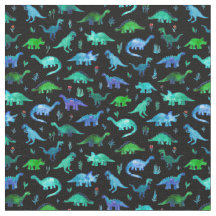 Dinos extra pequeños en azul y verde en negro