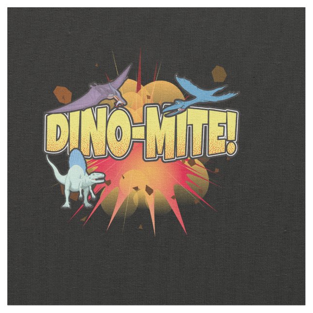 Tela Dinosaurio Lover Dinamita Dino-mite Pun (De cerca)
