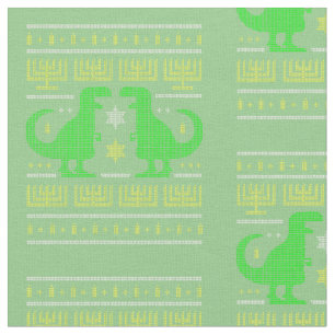 Tela dinosaurio verde hanukkah suéter feo