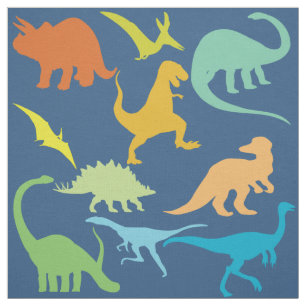 Tela Dinosaurios coloridos