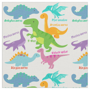 Tela Dinosaurios Y Nombres Infantiles