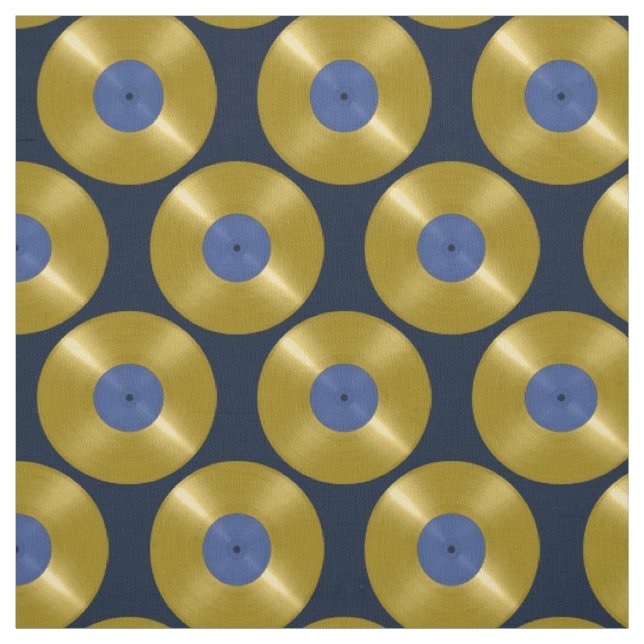 Tela Disco de vinilo de oro (Retal)